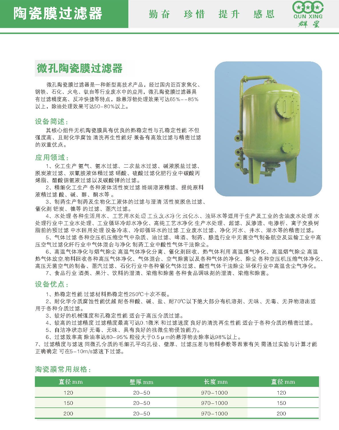 微孔陶瓷膜過(guò)濾器